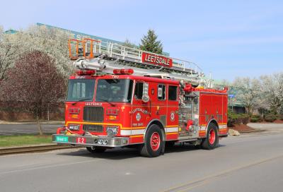 309 Engine 2: 1994 Seagrave 1500gpm/750gal./50’ Tele-Squrt. Second out engine with elevated master stream