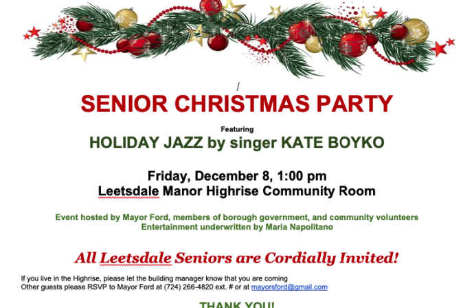 Senior Christmas Party Flyer